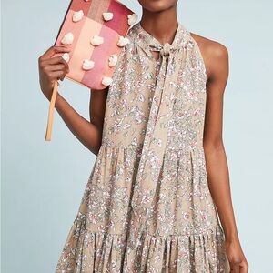 NWT anthropologie mcguire tiered floral dress Sz L